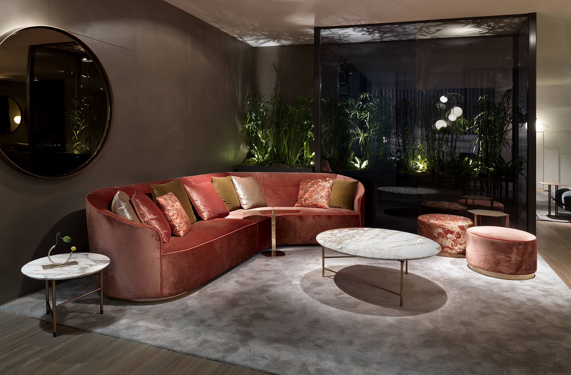 Maan sofa in fluweel