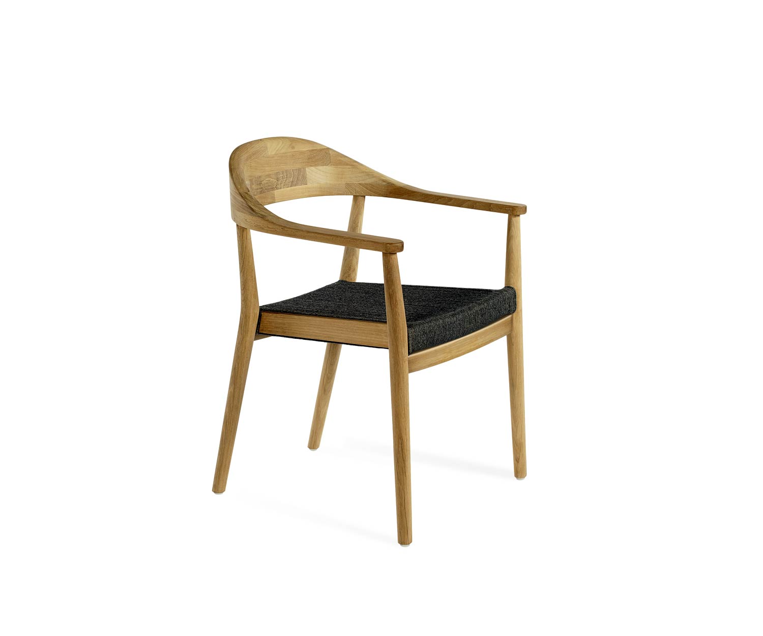 Exclusieve Oasiq design teakhouten fauteuil met geweven zitting Exclusieve Oasiq design teakhouten fauteuil met geweven zitting