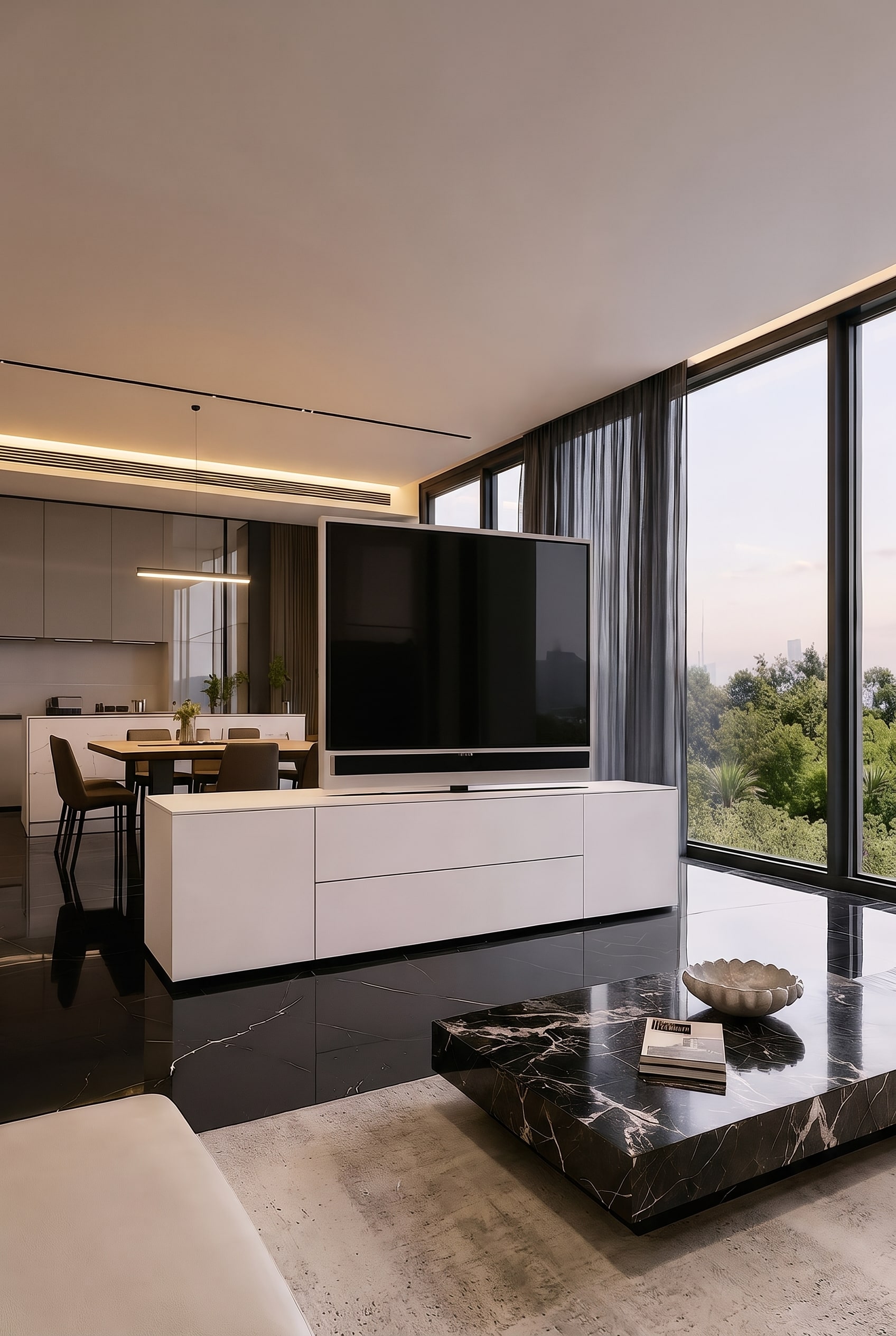 Offener Wohnbereich Sideboard Raumteiler Modern