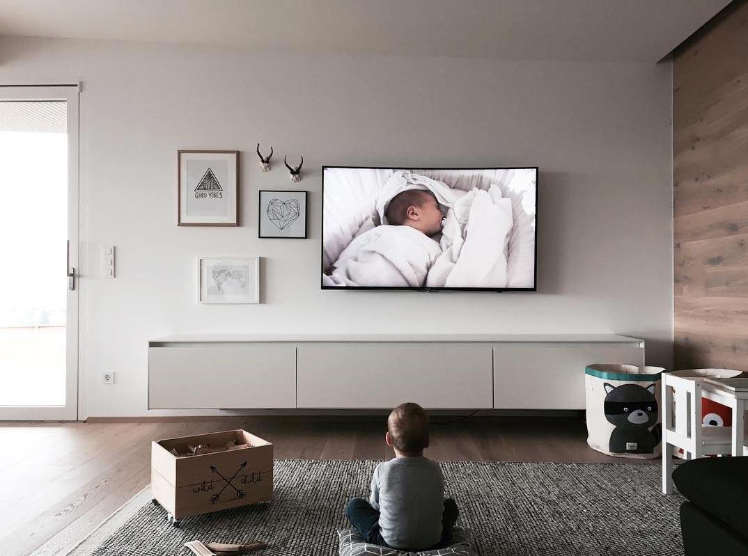 Fernseher zu hoch gehangen