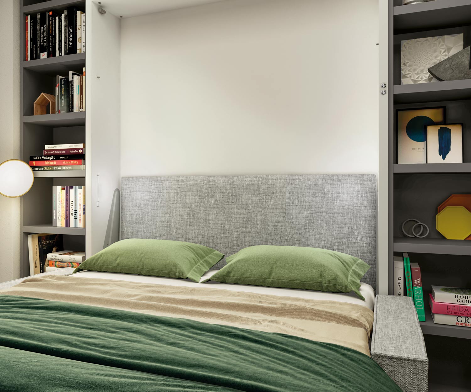 Comfortabel kledingkastbed 160x200 Penelope 2 met bank Comfortabel kledingkastbed 160x200 Penelope 2 met bank