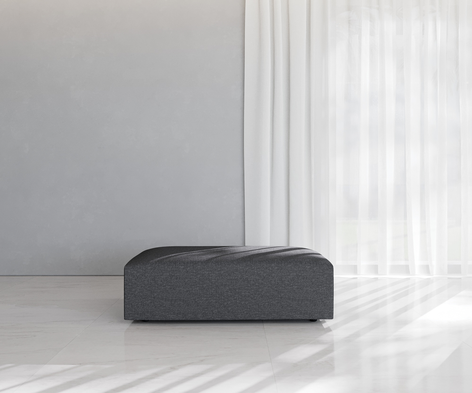 Prostoria Match Design kruk medium grijs hoes voor bank woonkamer meubels exclusieve moderne hoge kwaliteit comfortabele laterale