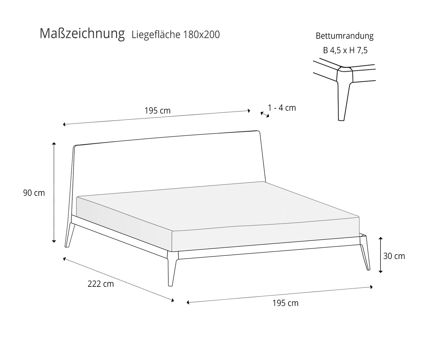 Maatschets Novamobili Designbed Siri 180x200 matrasbodem Maatschets Novamobili Designbed Siri 180x200 matrasbodem