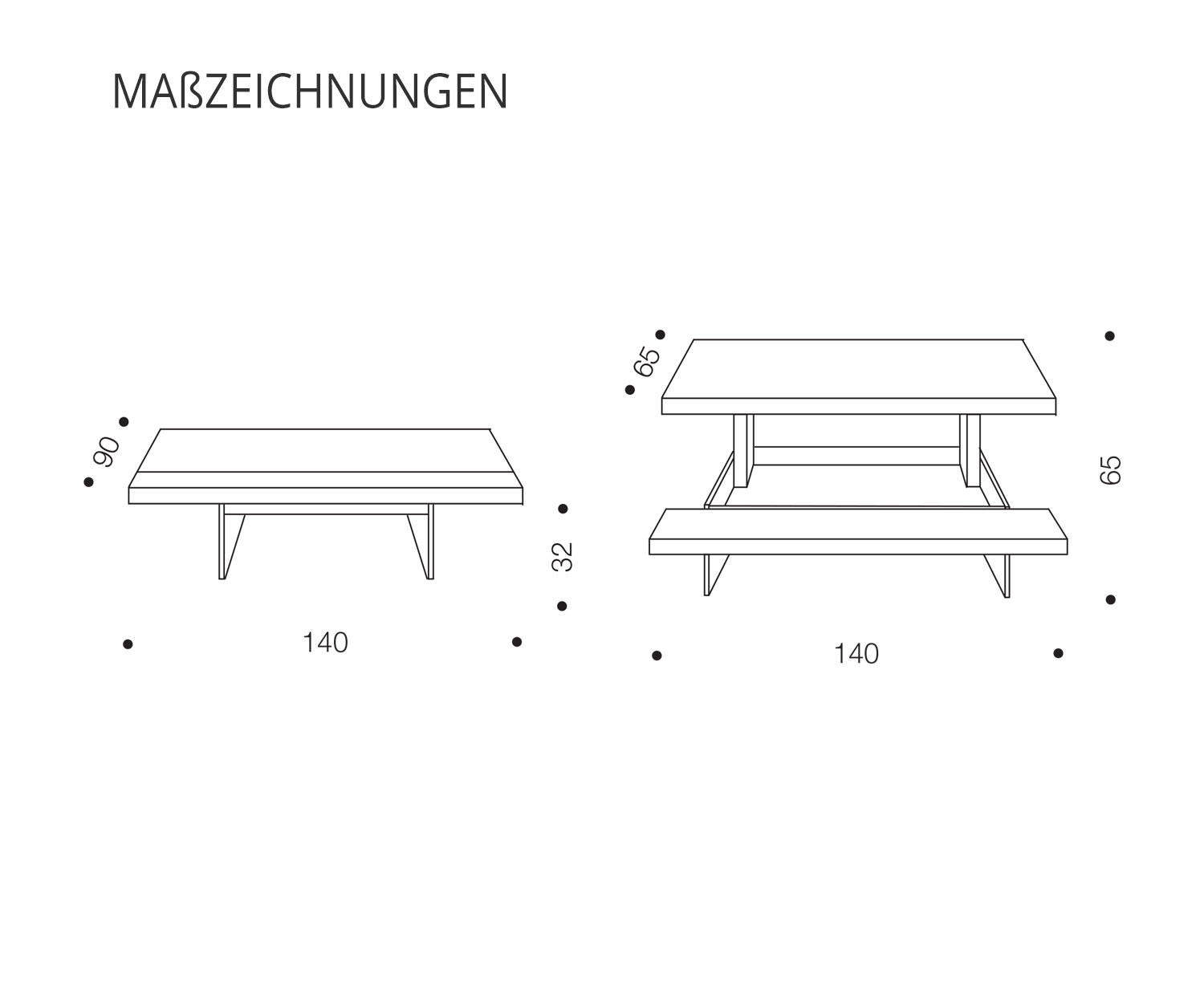 Ozzio Salontafel Markus T063 Afmetingen Ozzio Salontafel Markus T063 Afmetingen