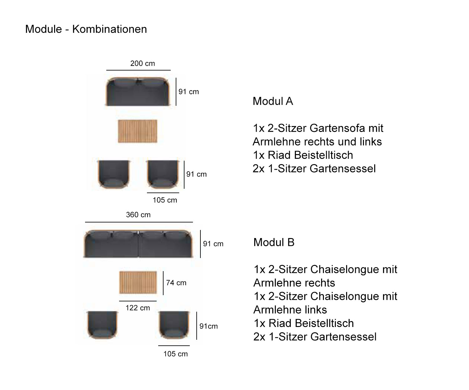 Oasiq Riad tuinfauteuil tuinbank collectie in modules Oasiq Riad tuinfauteuil tuinbank collectie in modules