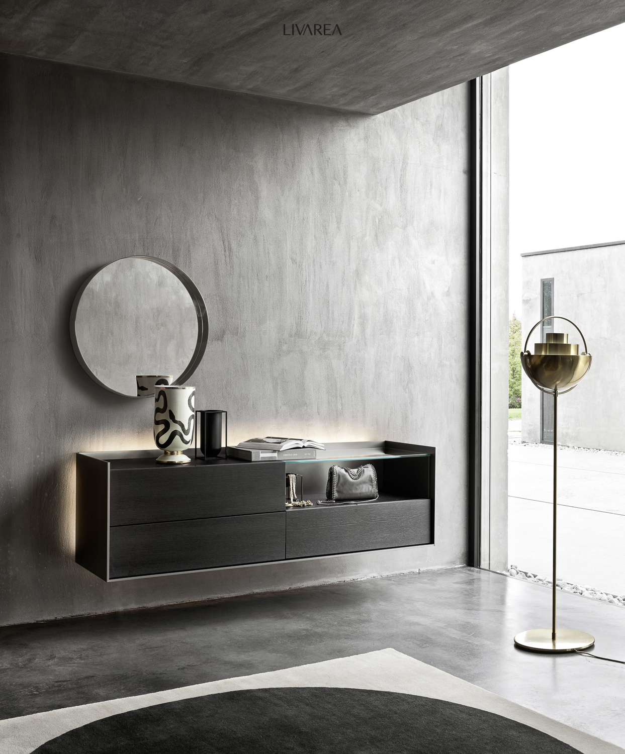 Gang Lades Garderobekast Wandfront in eikenfineer Vak open Gang Lades Garderobekast Wandfront in eikenfineer Vak open