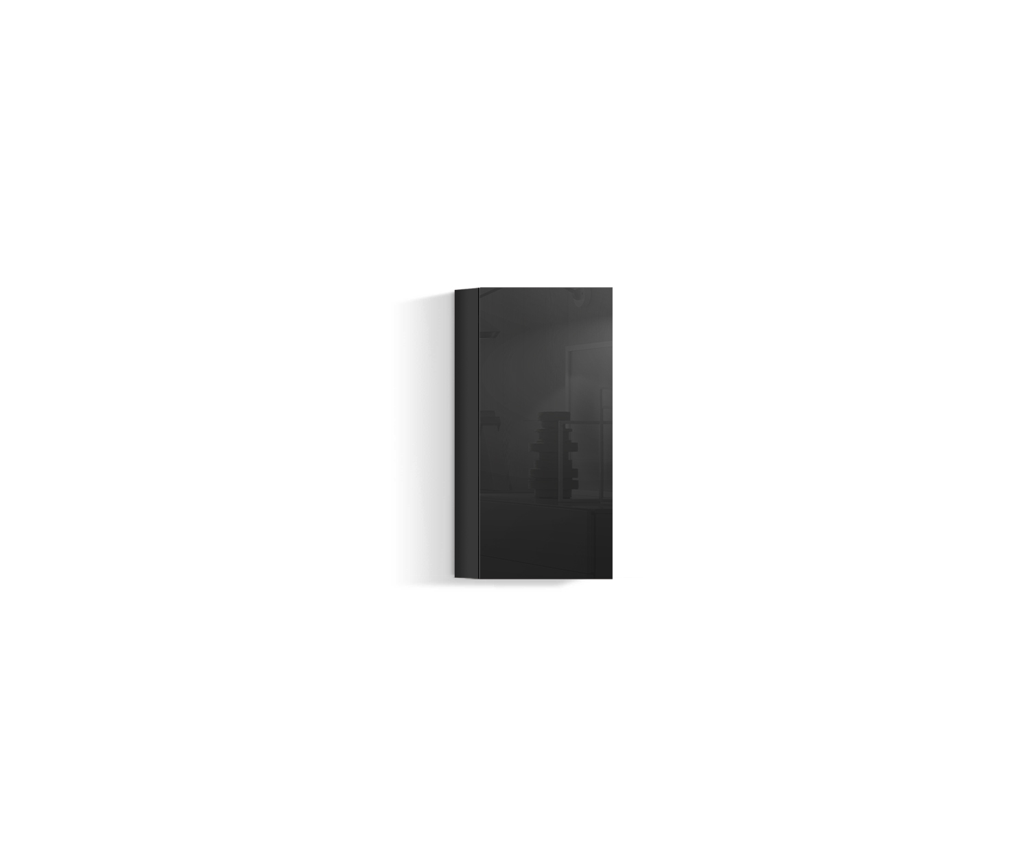 Design woonkamer wandmeubel verticaal H64 B30 zwart418 Design woonkamer wandmeubel verticaal H64 B30 zwart418