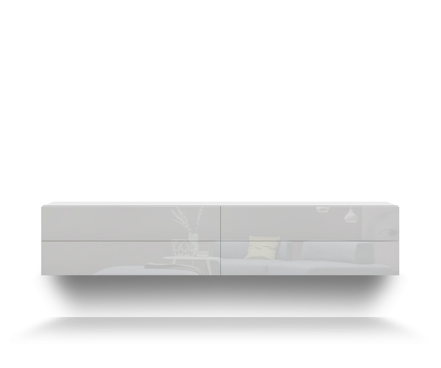 Novamobili Easy 4-zits wandmeubel B216 wit400 Novamobili Easy 4-zits wandmeubel B216 wit400