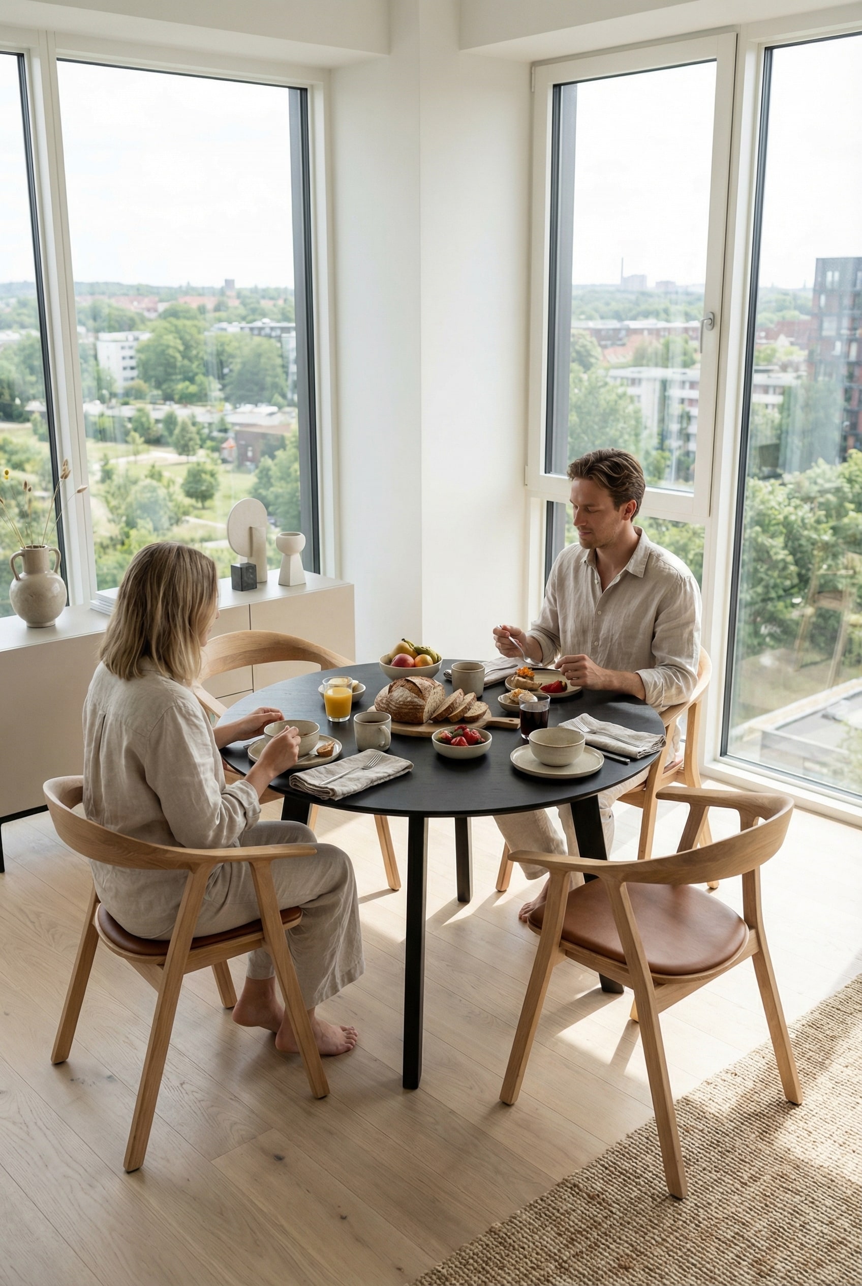 Minimalistische houten eettafel Prostoria Rhomb Minimalistische houten eettafel Prostoria Rhomb