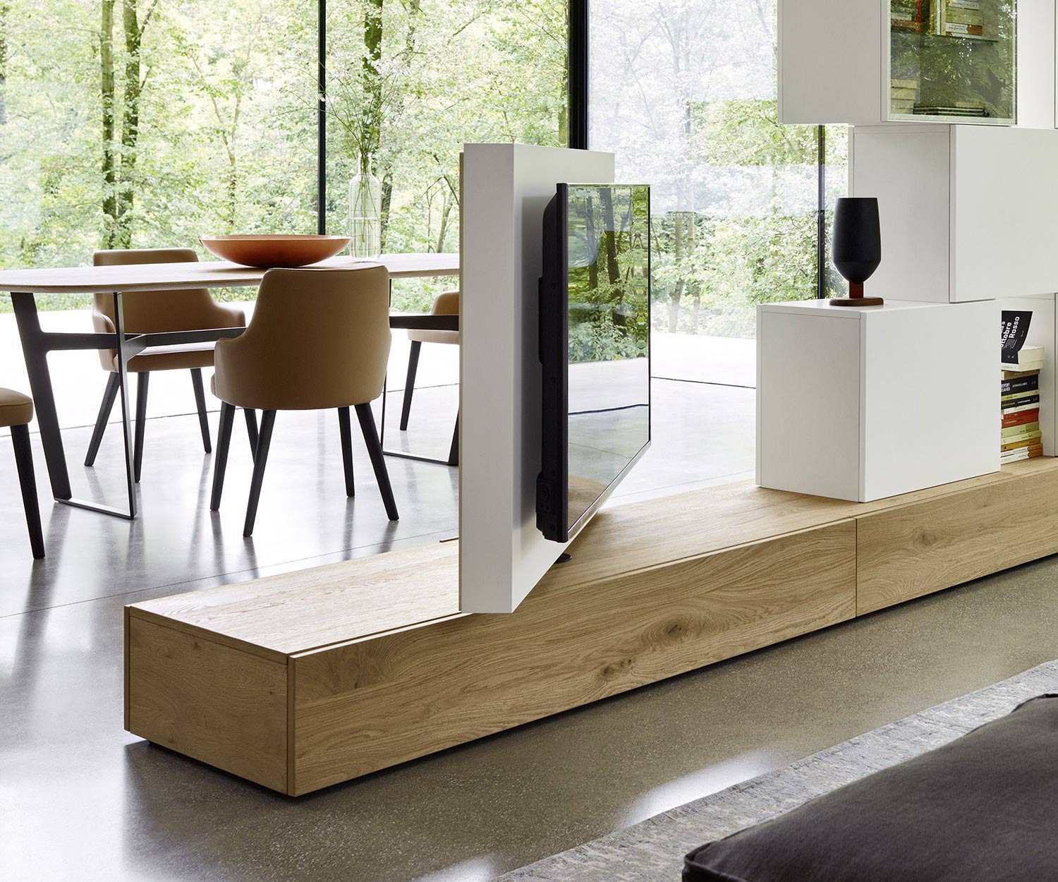 Moderne draaibare TV design paneel woonkamer keuken kamerscherm