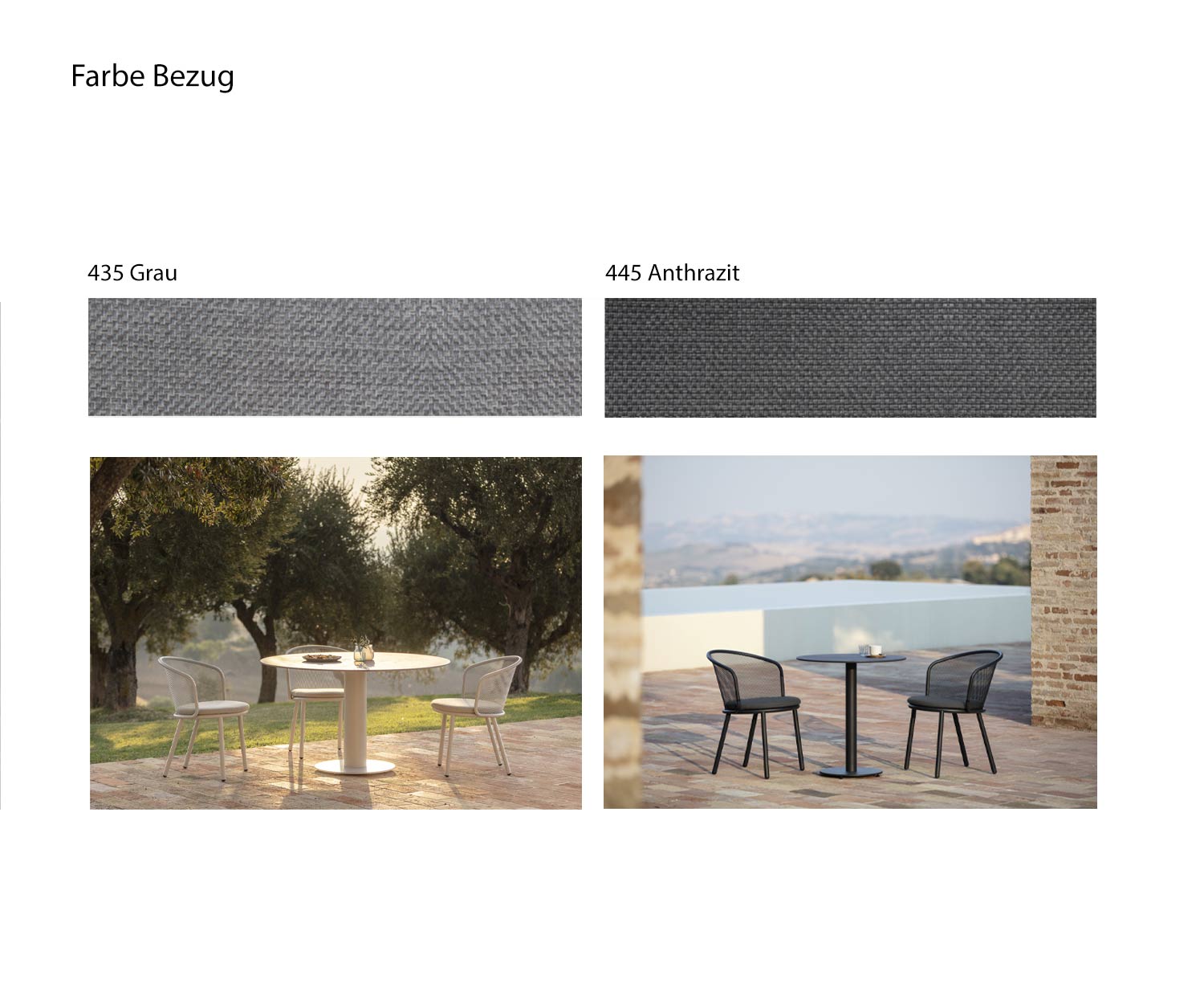Design tuinstoel Condor Stoffen bekleding Kleuren Kleurpatroon Antraciet Grijs Design tuinstoel Condor Stoffen bekleding Kleuren Kleurpatroon Antraciet Grijs