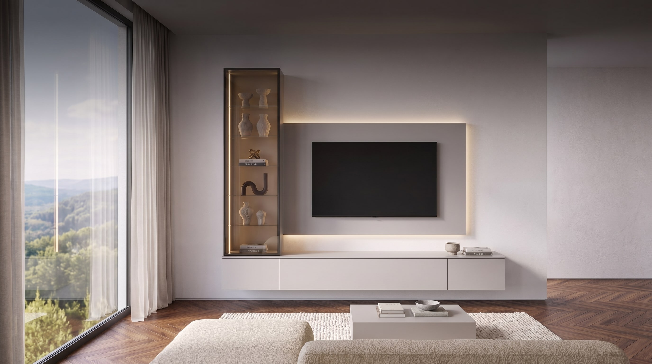 Moderne Woonwand met LED: 3 Nieuwe Livitalia Modellen voor Uw Woonkamer