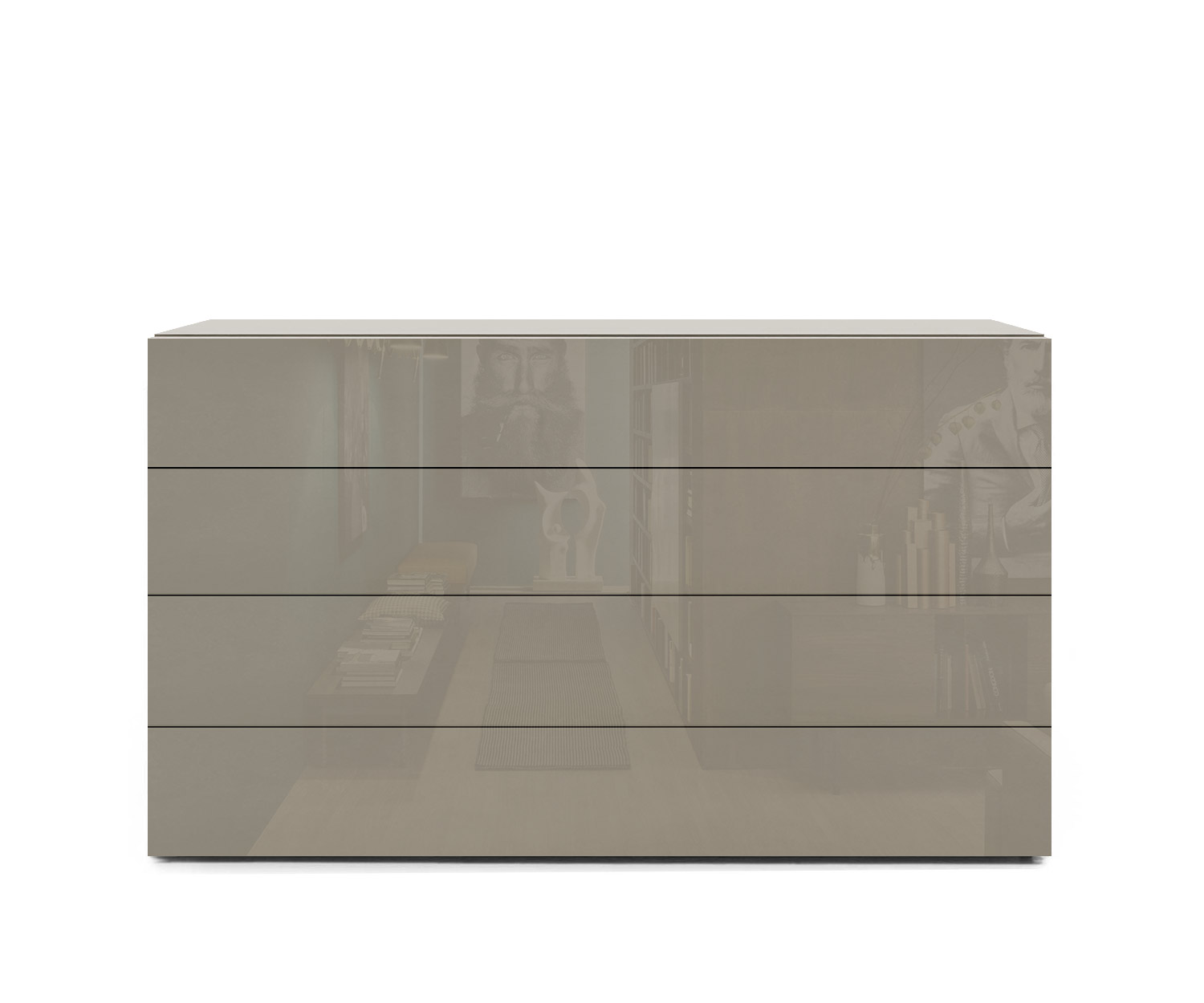 Novamobili Eenvoudige 4-zits ladekast B108 sand433 Novamobili Eenvoudige 4-zits ladekast B108 sand433