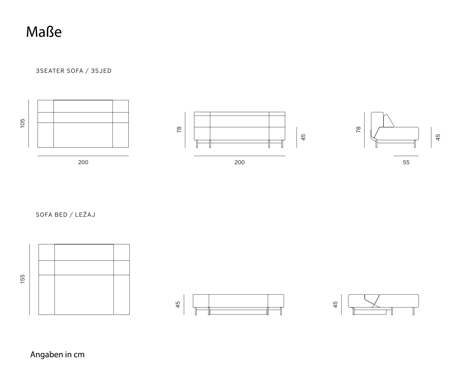 Prostoria Slaapbank Pil lage schets afmetingen Prostoria Slaapbank Pil lage schets afmetingen