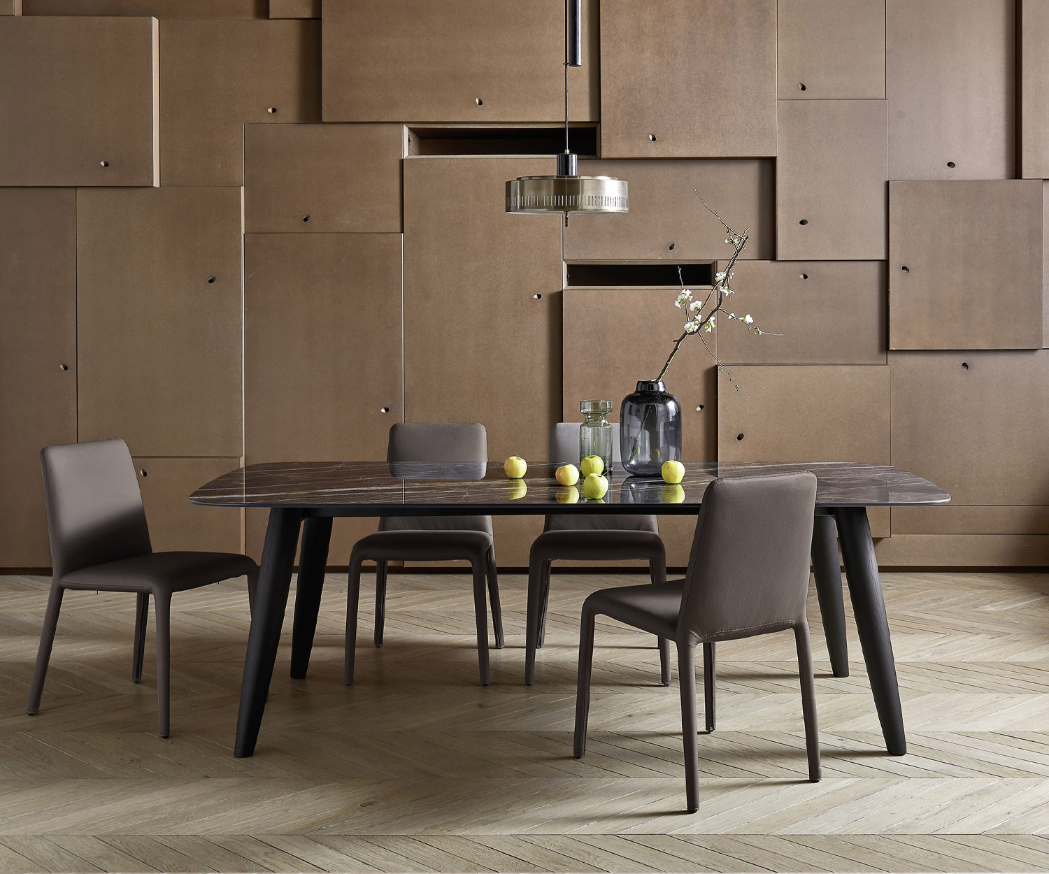 Exclusieve Livitalia Convivio design eettafel keramisch blad essenhout Exclusieve Livitalia Convivio design eettafel keramisch blad essenhout