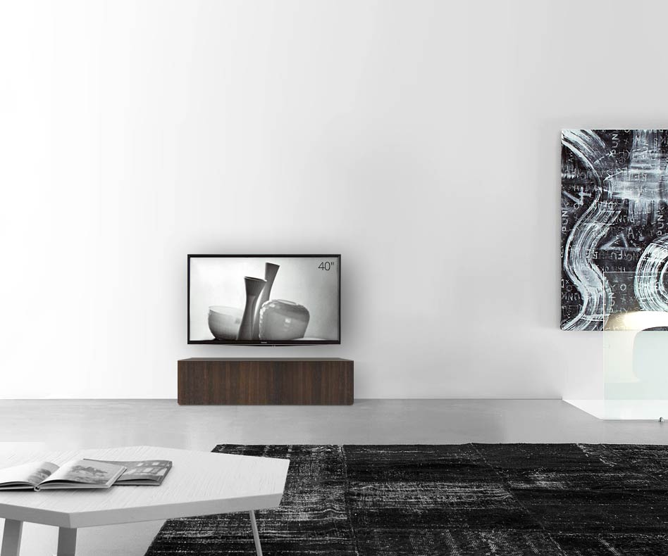 Livitalia Houten design lowboard configurator basis 120 cm 32 cm 56 cm bruin eiken Livitalia Houten design lowboard configurator basis 120 cm 32 cm 56 cm bruin eiken