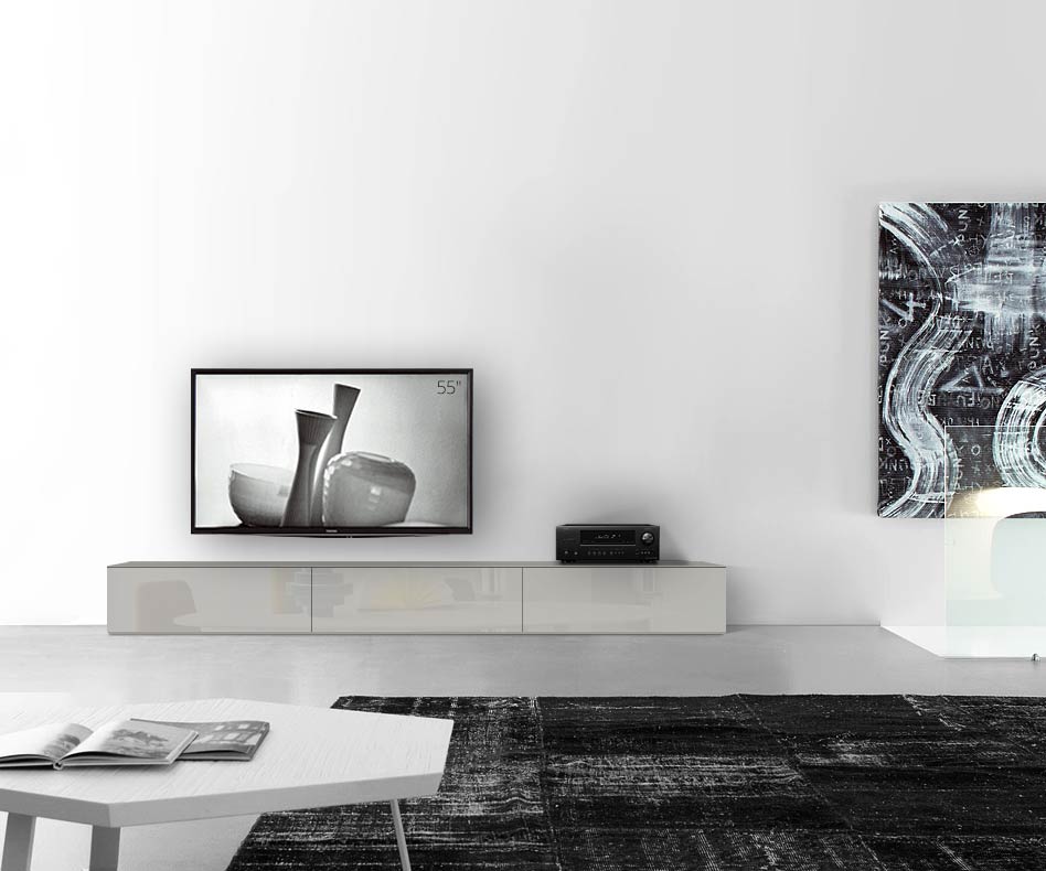 /Design lowboard vloer B270 H35 glanzend lichtgrijs /Design lowboard vloer B270 H35 glanzend lichtgrijs