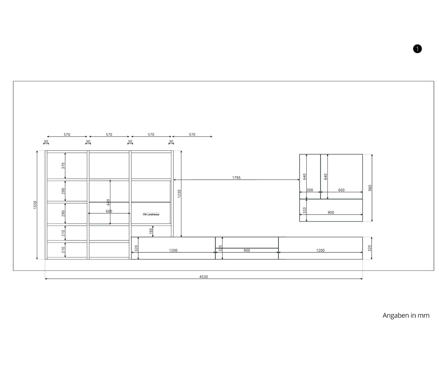 Hoogwaardig Livitalia Design wandmeubel C96B Maten Afmetingen Hoogwaardig Livitalia Design wandmeubel C96B Maten Afmetingen