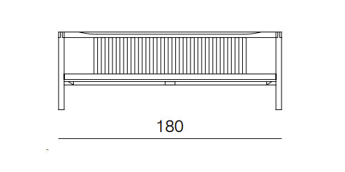 2-Sitzer B 180 cm H 63 cm T 70 cm