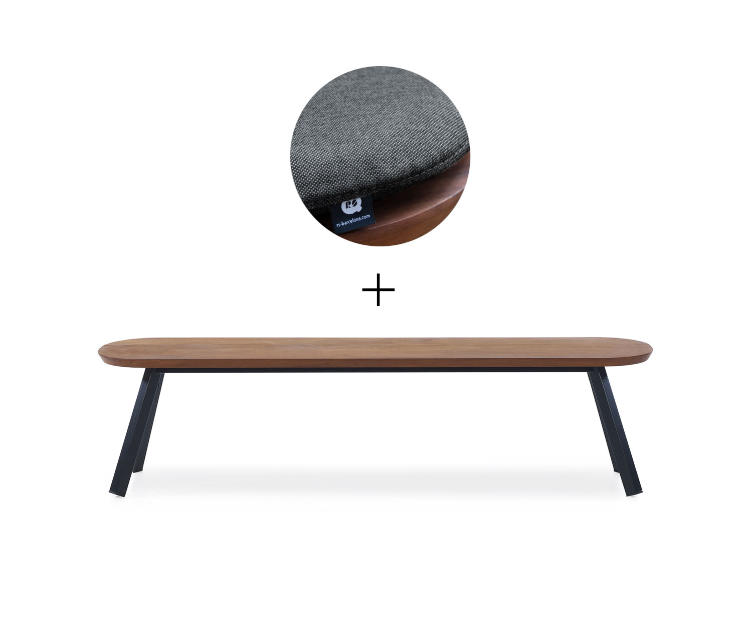 RS Barcelona Ping Pong Bank Zwart 2x B180 cm Zwart Buiten RS Barcelona Ping Pong Bank Zwart 2x B180 cm Zwart Buiten