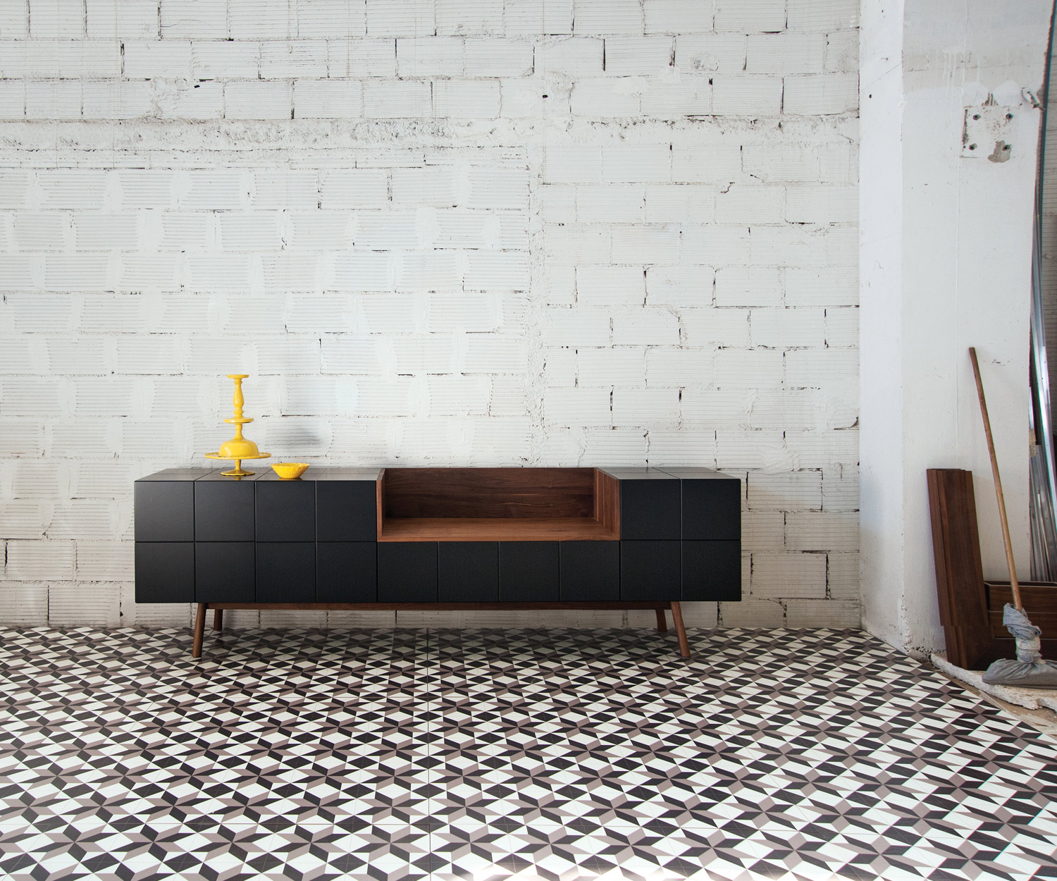 Exclusief al2 Design dressoir MOS I KO 003 A met open vak van massief hout Exclusief al2 Design dressoir MOS I KO 003 A met open vak van massief hout