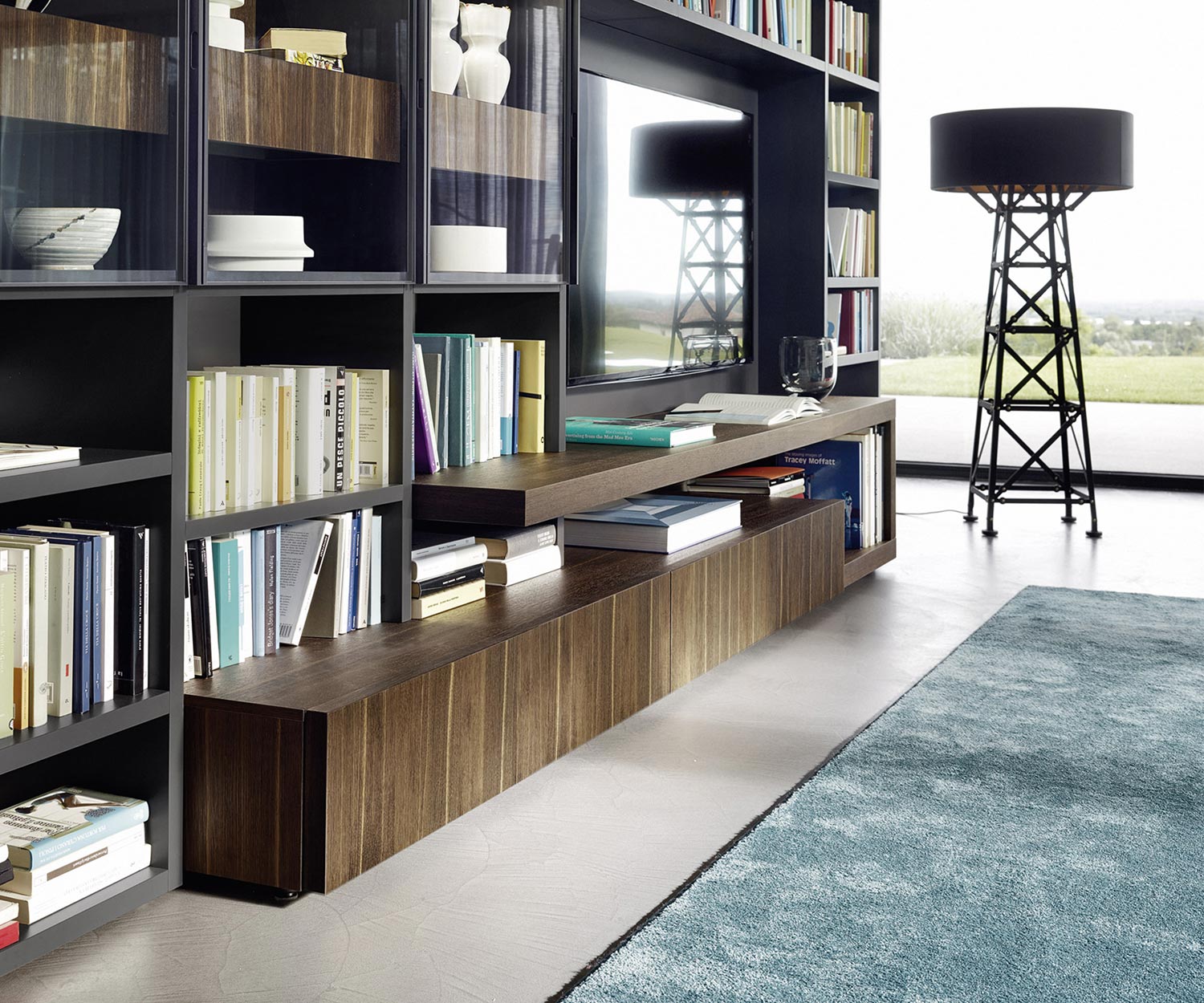 Hoge kwaliteit Livitalia Boekenkast C58 Draaideurkast Hoge kwaliteit Livitalia Boekenkast C58 Draaideurkast