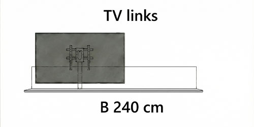 B 240 cm / TV links