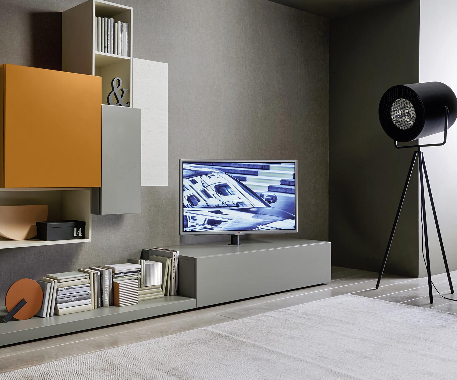 Hoge kwaliteit Livitalia Design Vesa design lowboard TV-meubel met draaibare TV-bevestiging