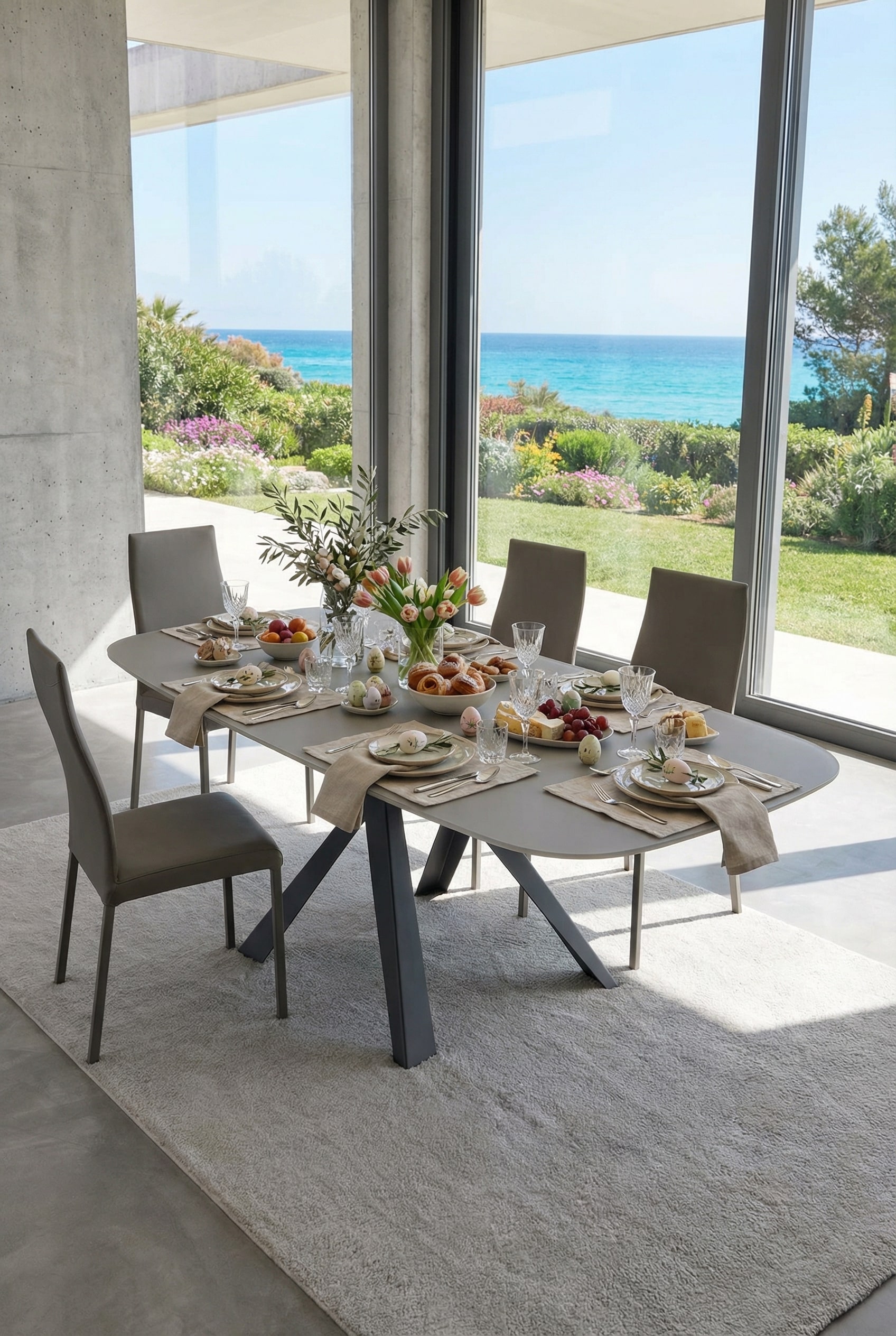 Ozzio Eettafel Bombo T246, een elegante uitschuiftafel met onzichtbare mechaniek in de luxe eetkamer Ozzio Eettafel Bombo T246, een elegante uitschuiftafel met onzichtbare mechaniek in de luxe eetkamer