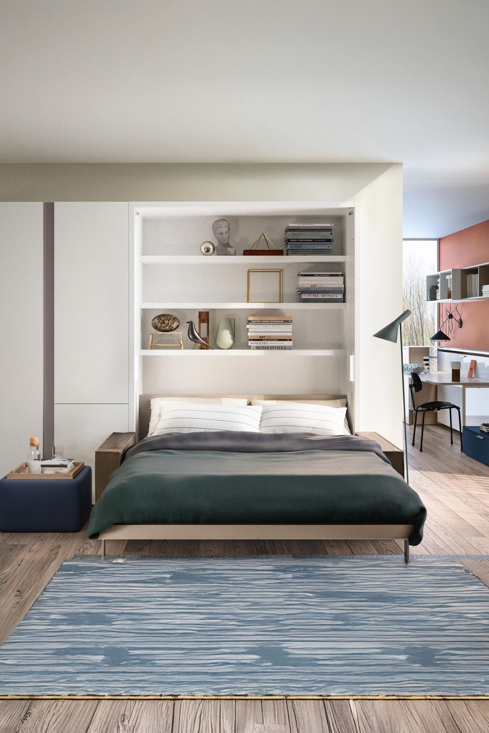 uitgeklapt-kastbed-en-een-commode-met-bureau-in-modern-design