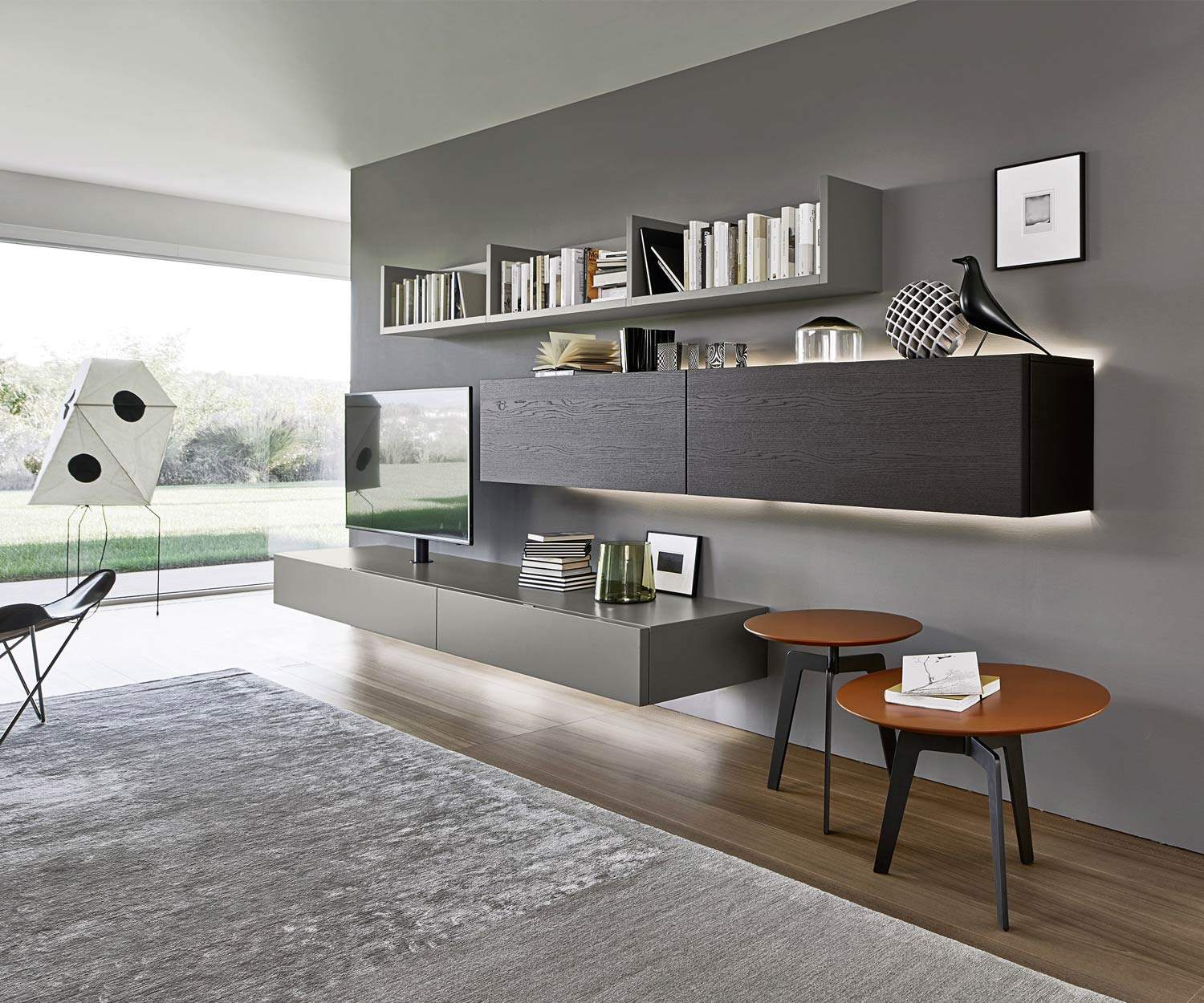 Exclusief Livitalia Design wandmeubel C60 Design lowboard met TV-bevestiging Exclusief Livitalia Design wandmeubel C60 Design lowboard met TV-bevestiging