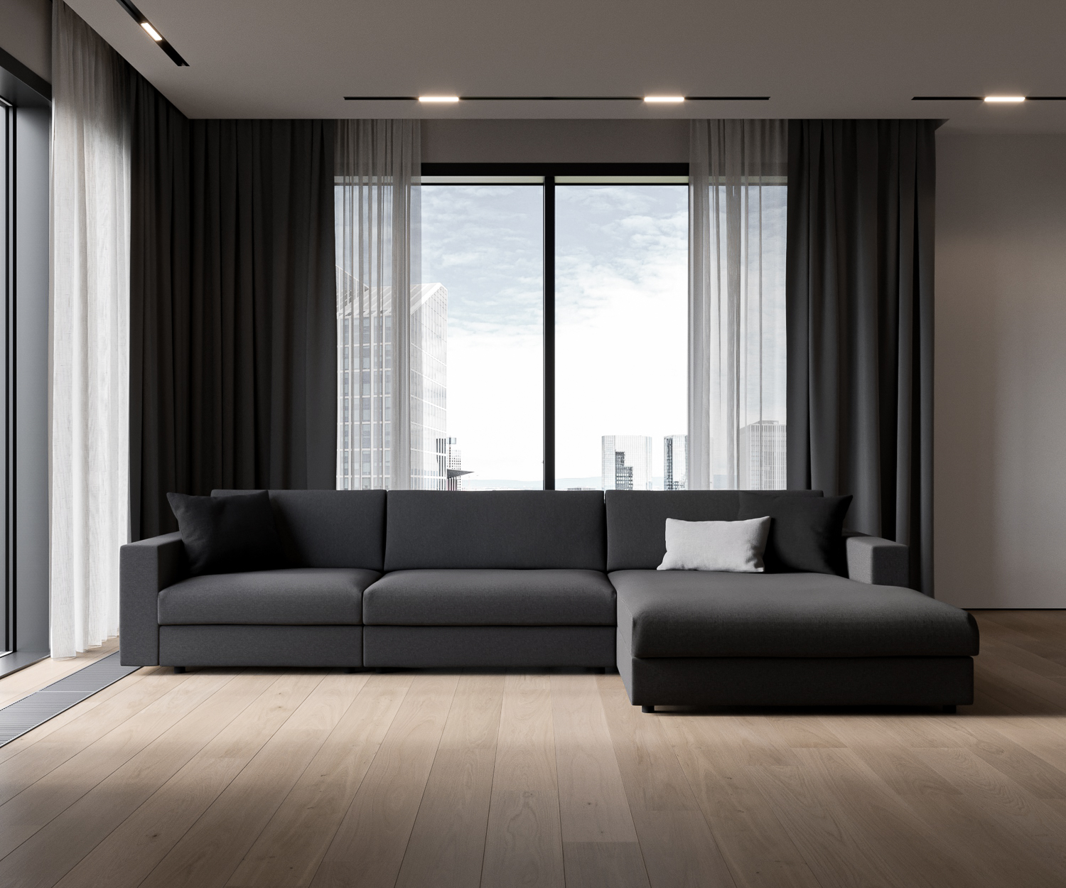 Klassieke 3-zits chaise lounge rechts Tundra 11