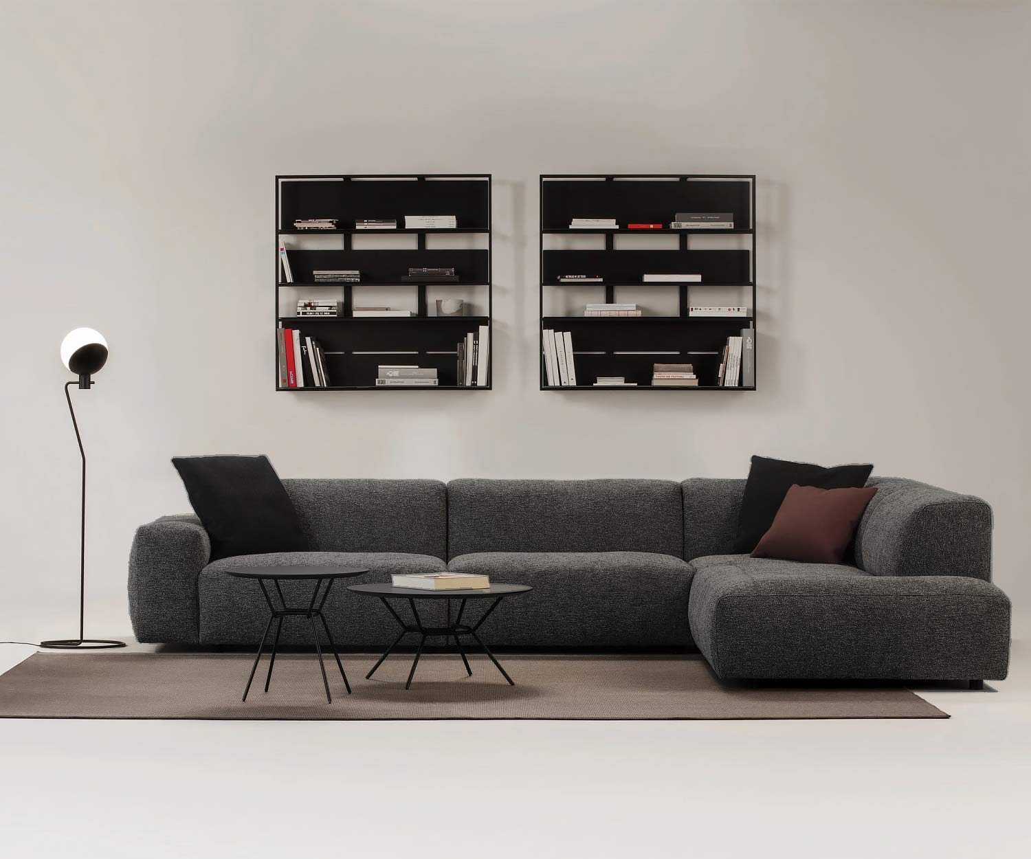 Prostoria Cloud stof donkergrijs Tundra chaise lounge rechts Prostoria Cloud stof donkergrijs Tundra chaise lounge rechts