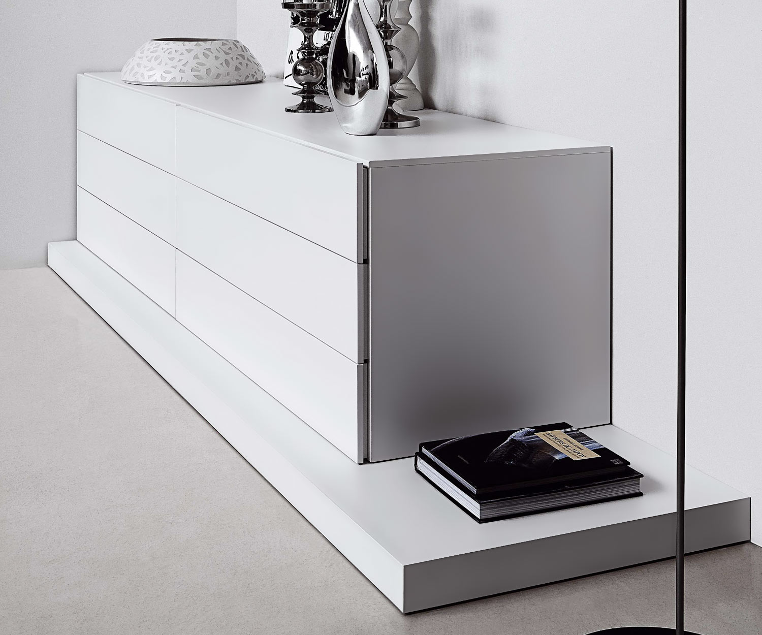 Exclusieve Novamobili ladekast Easy 3 laden wit  Exclusieve Novamobili ladekast Easy 3 laden wit