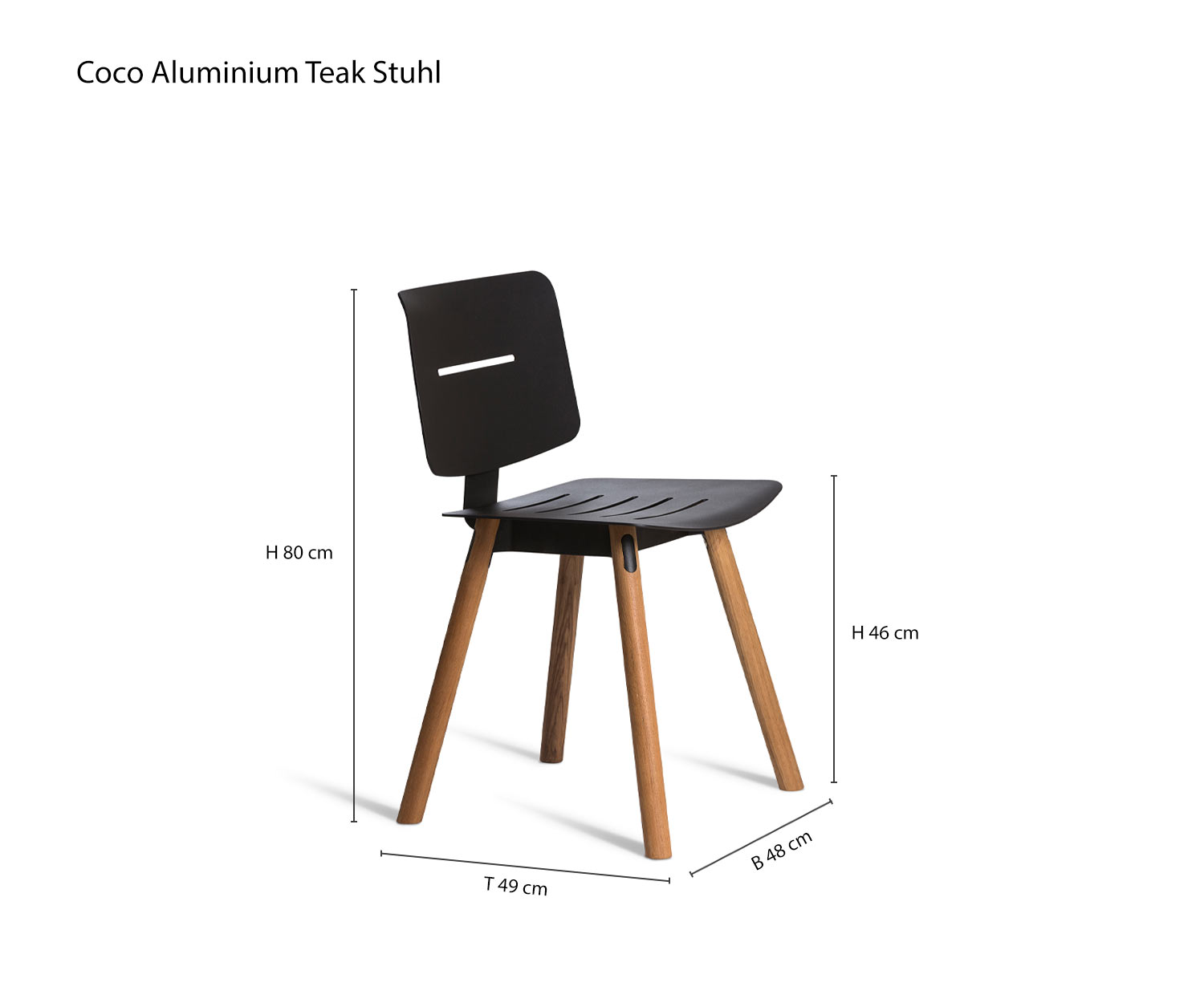 Oasiq Design tuinstoel teakhout maatschets afmetingen Oasiq Design tuinstoel teakhout maatschets afmetingen