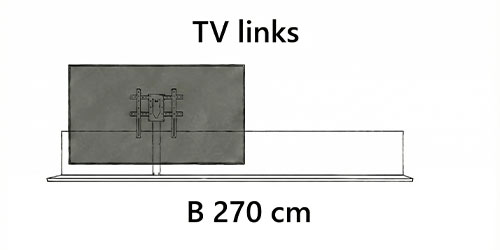 B 270 cm /TV links