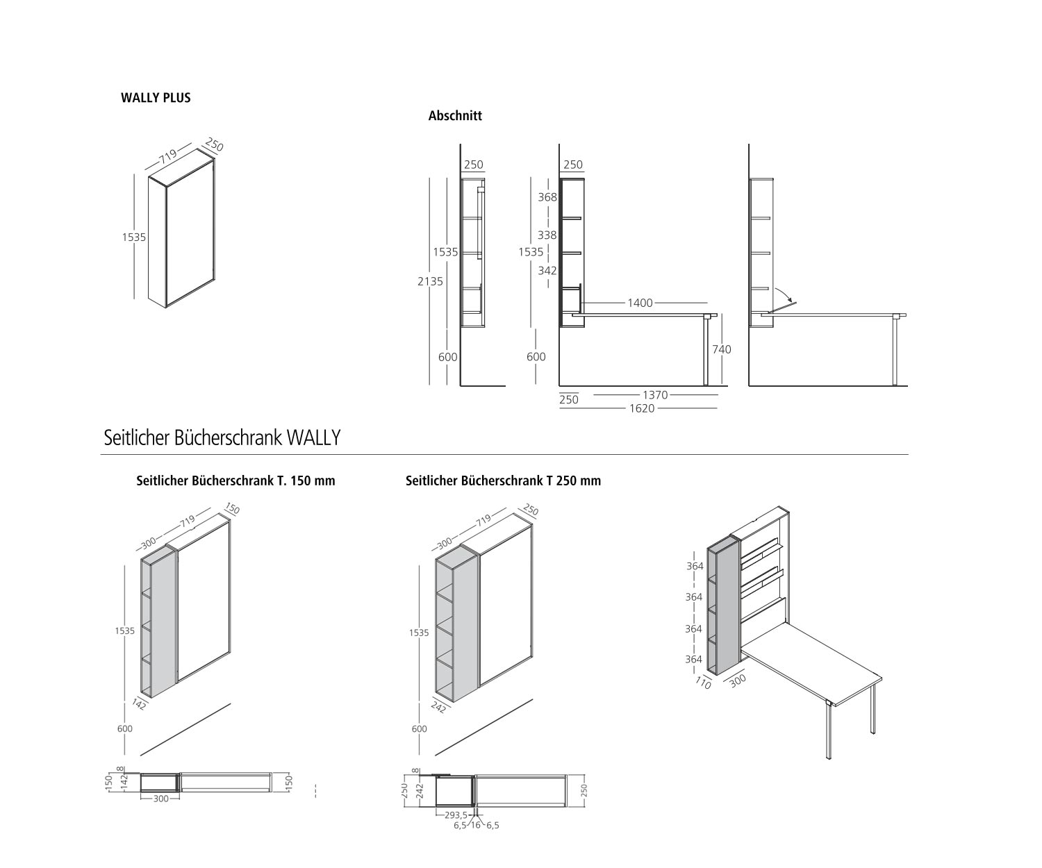 Clei Wally klaptafel wandkeuken Clei Wally klaptafel wandkeuken