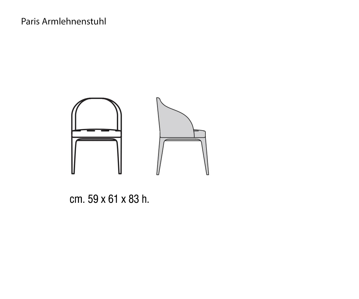 Marelli Fauteuil Paris Schets Afmetingen Maten Marelli Fauteuil Paris Schets Afmetingen Maten