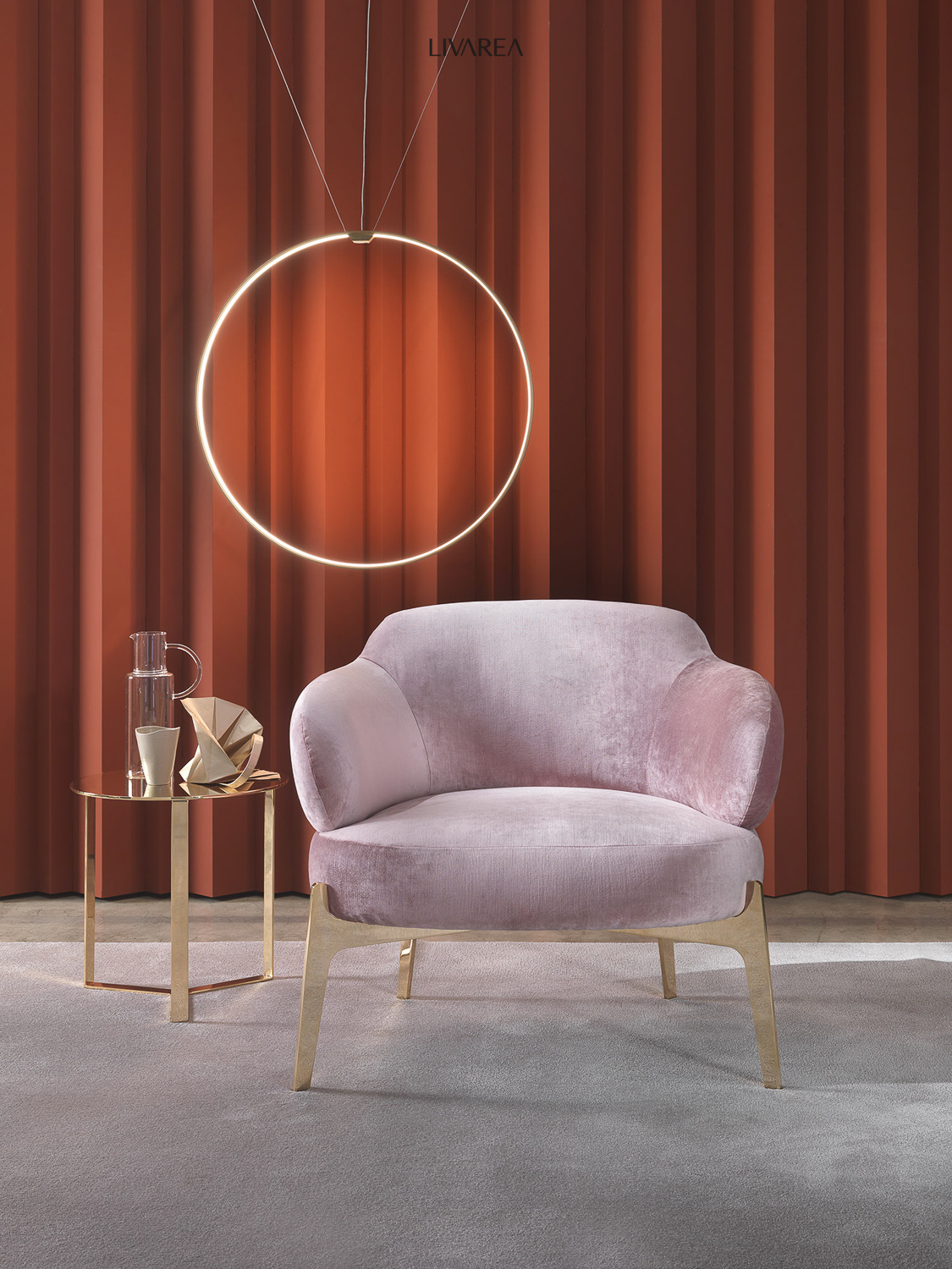 Comfortabele loungestoel met fluwelen hoes Metalen frame Woonkamer wachtruimte Comfortabele loungestoel met fluwelen hoes Metalen frame Woonkamer wachtruimte