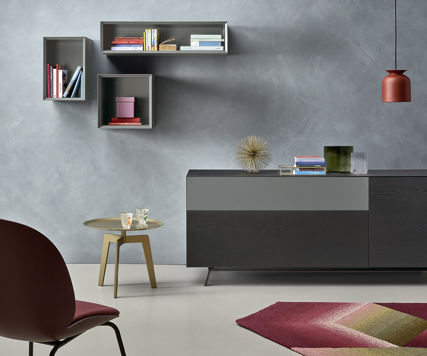 Hoogwaardige Livitalia Wandmeubel Minimaal gesloten en open over woonkamer design lowboard Hoogwaardige Livitalia Wandmeubel Minimaal gesloten en open over woonkamer design lowboard