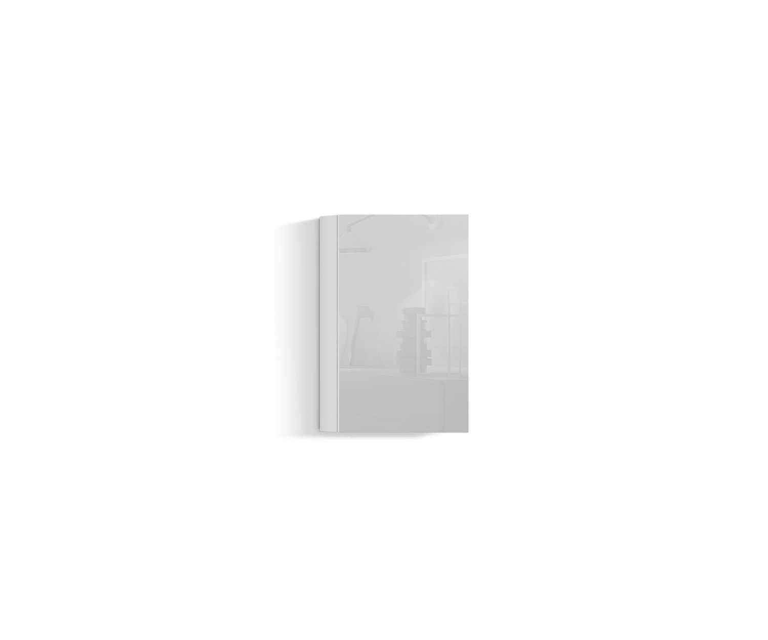 Design woonkamer wandmeubel verticaal H64 B45 wit400 Design woonkamer wandmeubel verticaal H64 B45 wit400