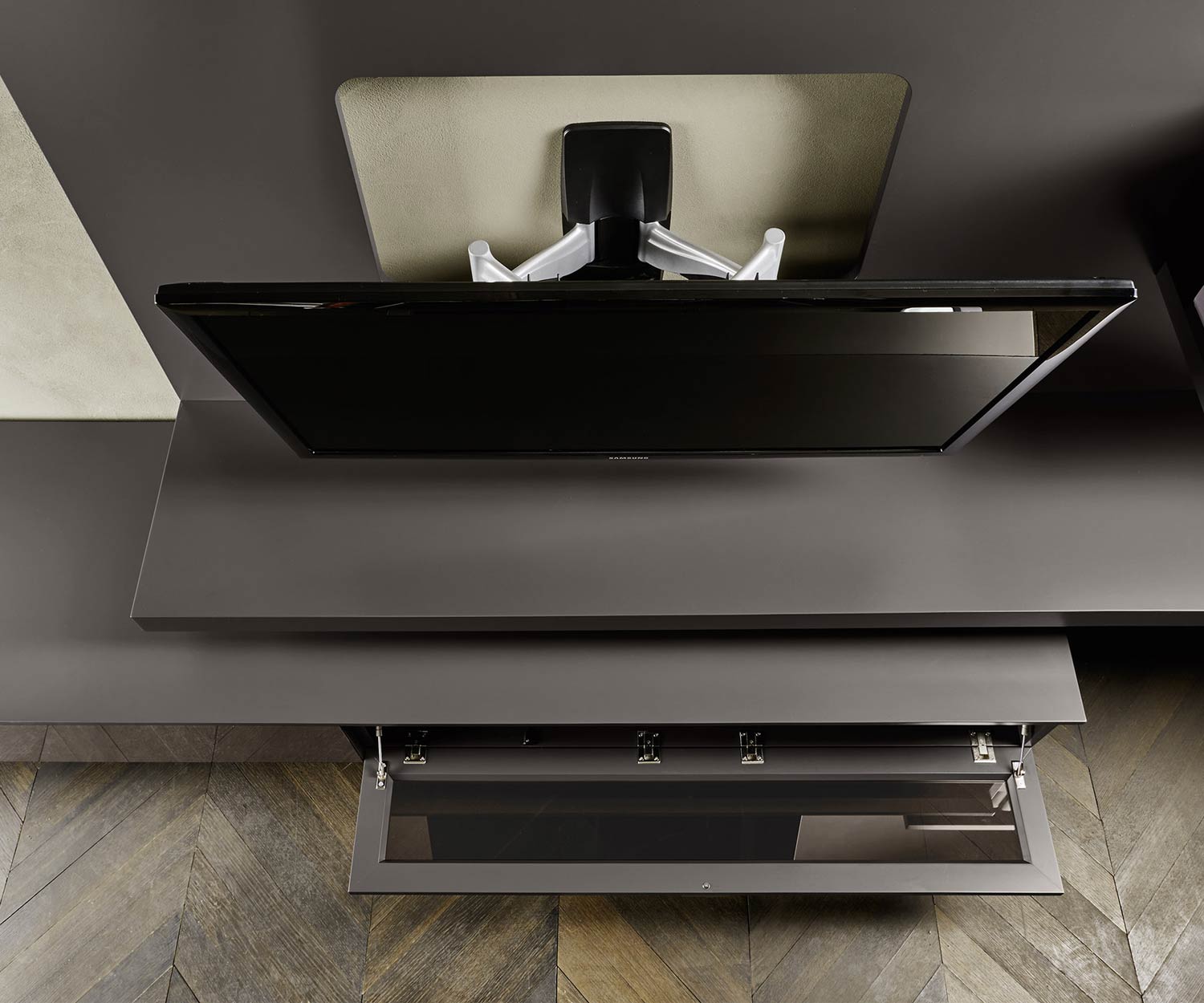 Modern Livitalia Design wandmeubel C54 met verstelbare TV-beugel Modern Livitalia Design wandmeubel C54 met verstelbare TV-beugel