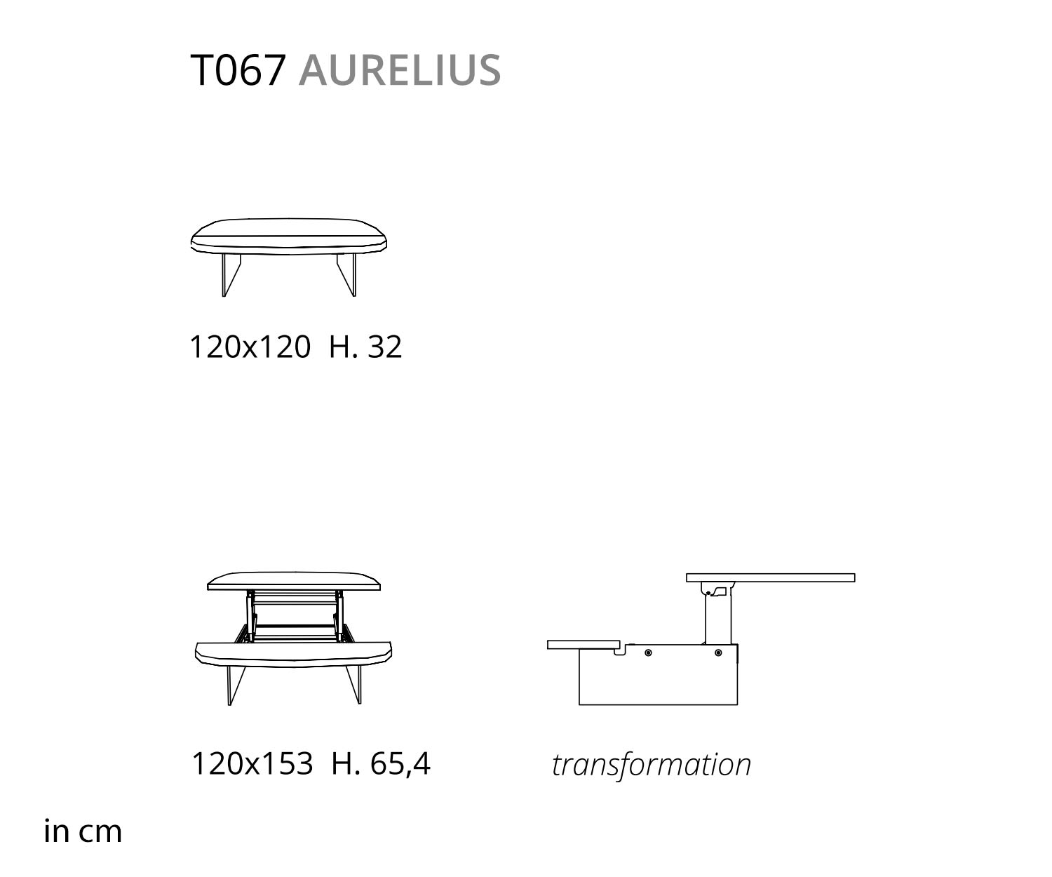 Ozzio Aurelius T067 Salontafel glas hout hoogte verstelbaar Ozzio Aurelius T067 Salontafel glas hout hoogte verstelbaar