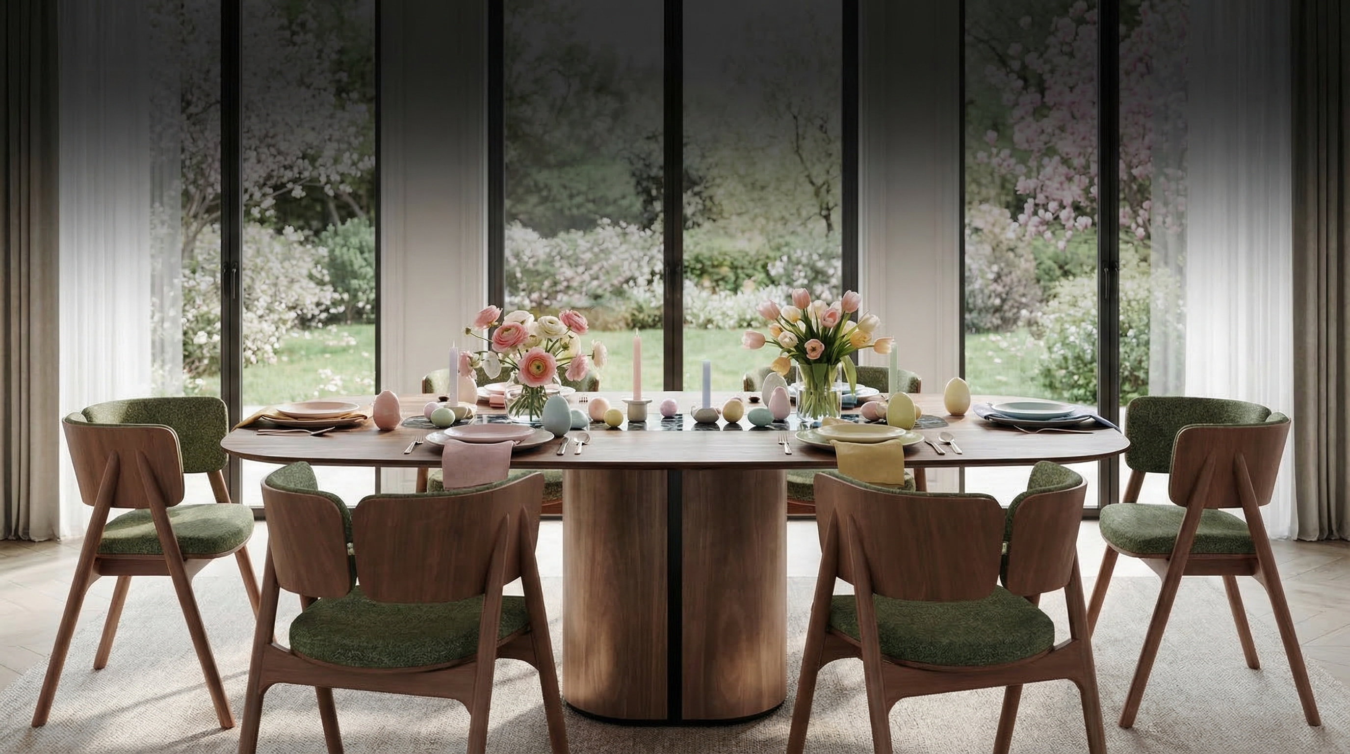 6 ideeën voor droomachtige paasdecoratie: eettafels stylen in pastelkleuren