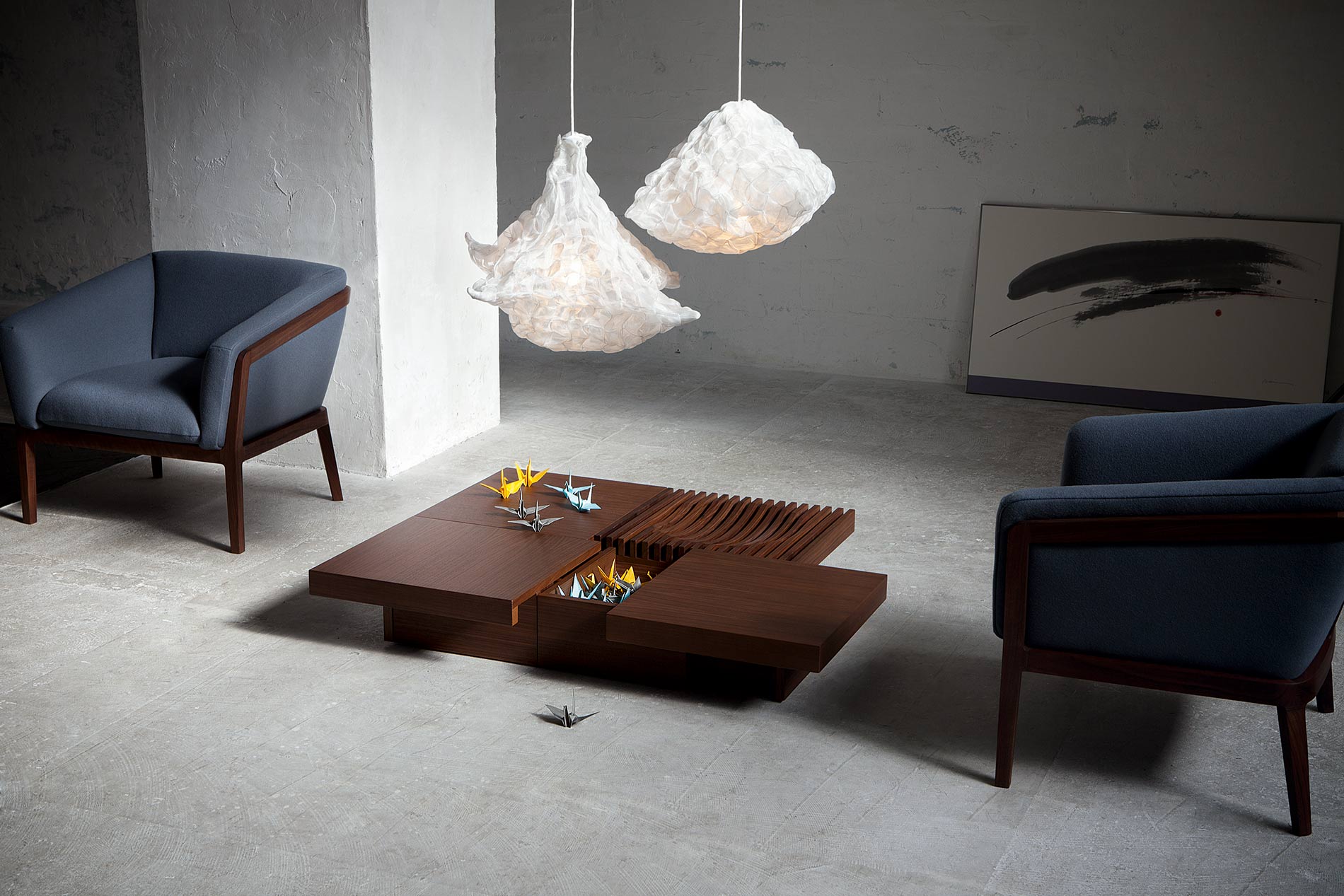 Massief houten salontafel uit Japan Massief houten salontafel uit Japan