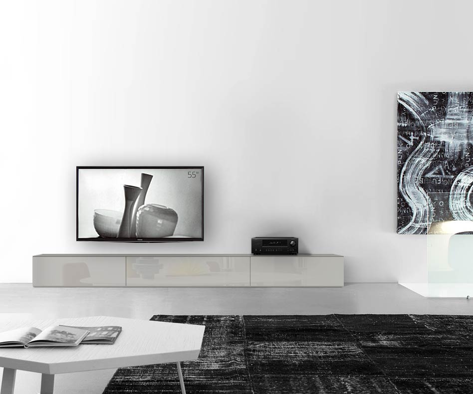 /Design lowboard base W300 H35 glanzend lichtgrijs /Design lowboard base W300 H35 glanzend lichtgrijs