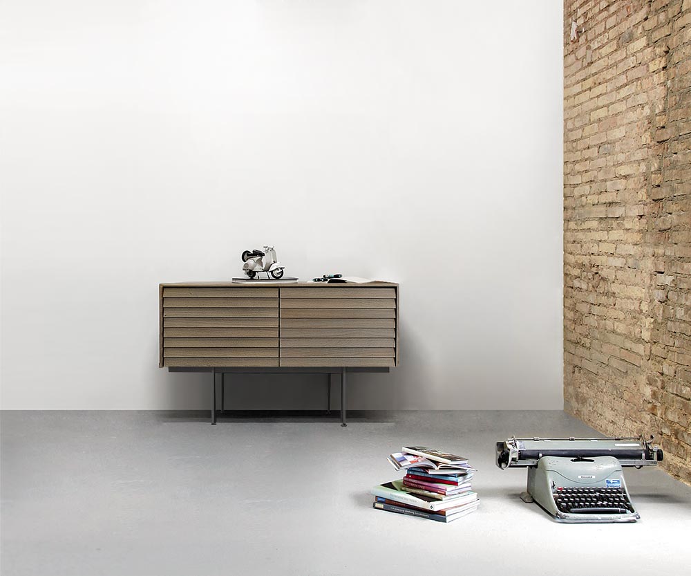 Punt Dressoir Sussex B 119,2 hoge poten eiken grijs Siena Punt Dressoir Sussex B 119,2 hoge poten eiken grijs Siena