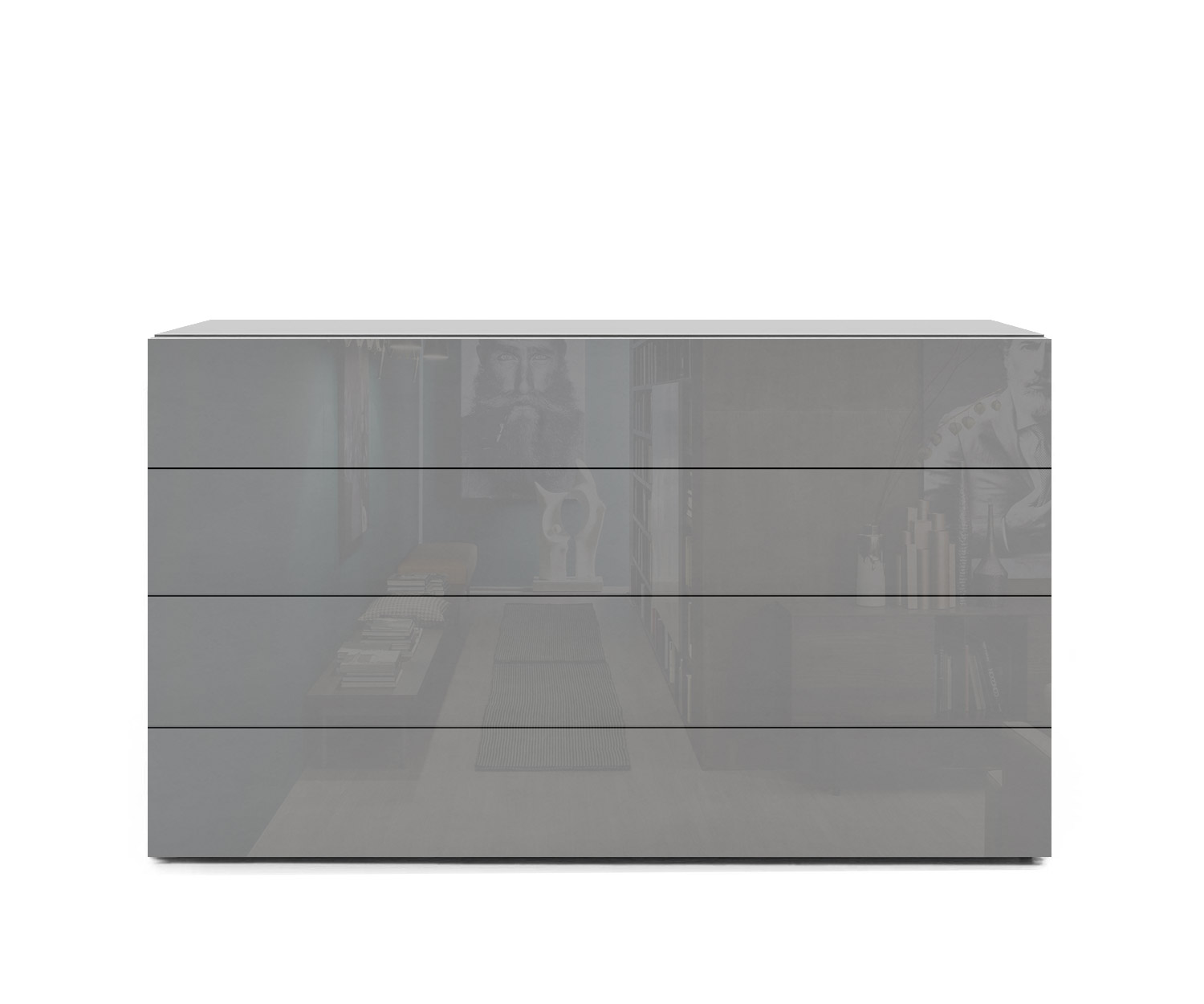 Novamobili Easy 4-zits ladekast B108 lichtgrijs430 Novamobili Easy 4-zits ladekast B108 lichtgrijs430
