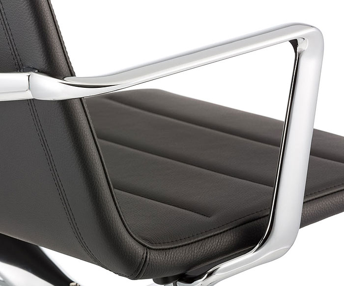 Hoge kwaliteit ICF Valea Lounge bureaustoel aluminium chroom armleuning Hoge kwaliteit ICF Valea Lounge bureaustoel aluminium chroom armleuning