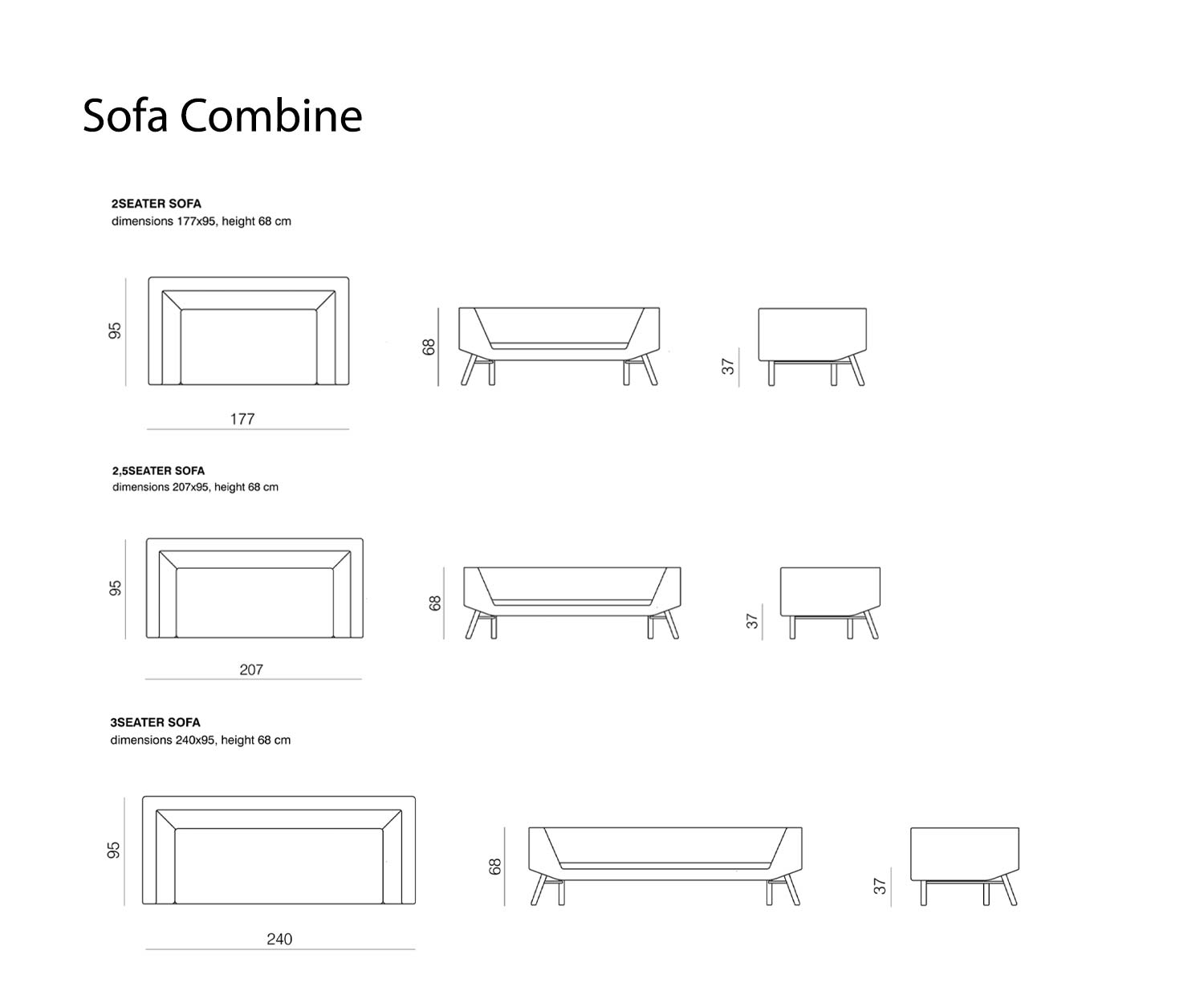 Schets Afmetingen Maten Prostoria Sofa Combineren Schets Afmetingen Maten Prostoria Sofa Combineren